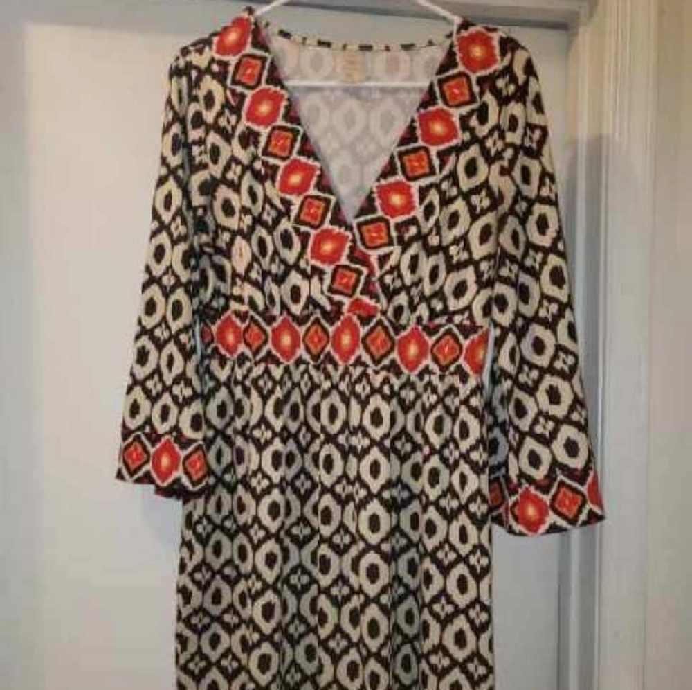 "V Neck" Red & Black Woman's Dress 👗